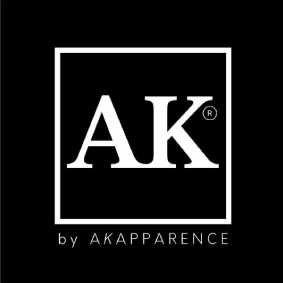 Nouveau logo d'akapparence blanc sur fond noir